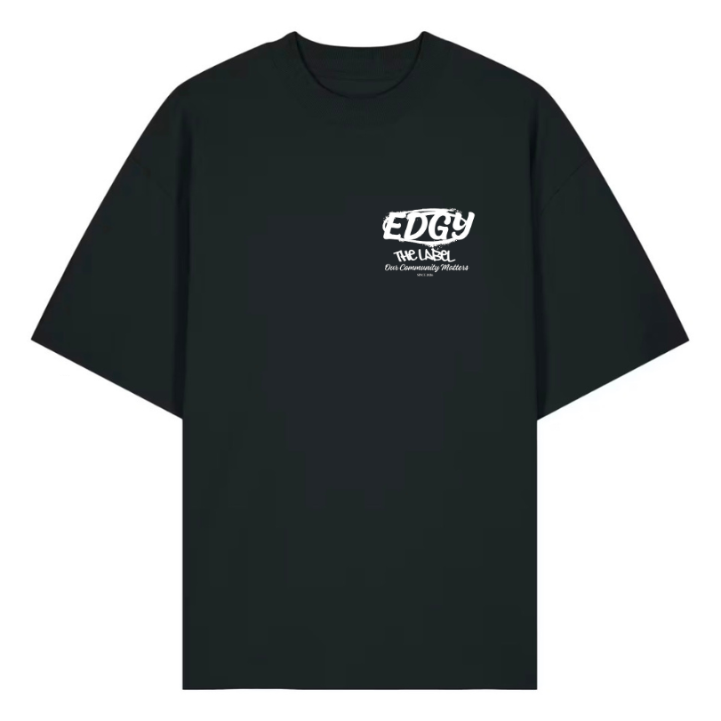 EDGY THE LABEL T-SHIRT BLACK/WHITE