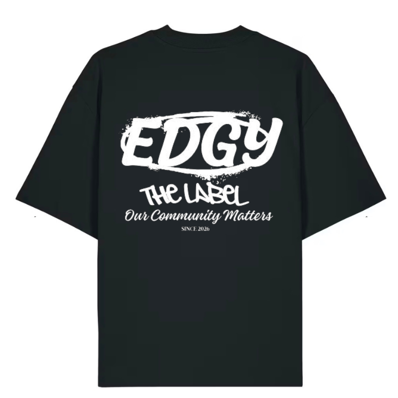 EDGY THE LABEL T-SHIRT BLACK/WHITE